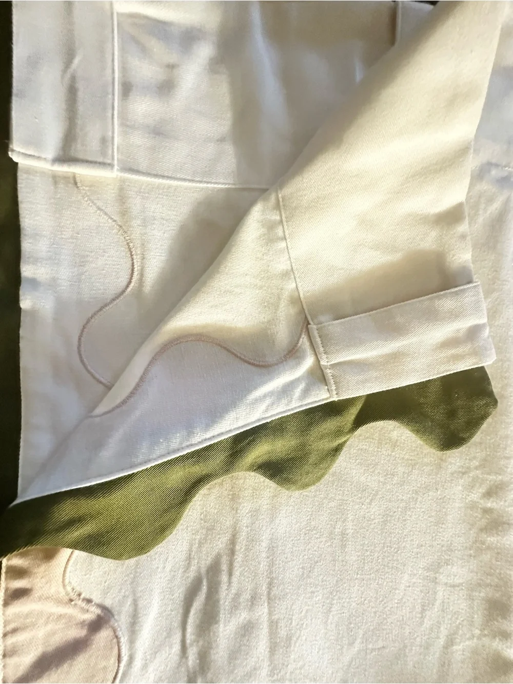 Anthropologie Scalloped Cotton Curtain 1 Panel
